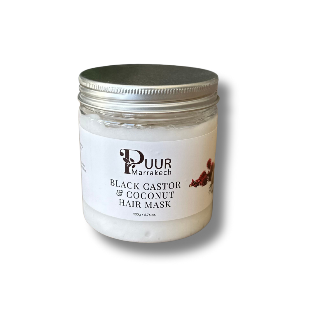 Black castor & coconut hair mask