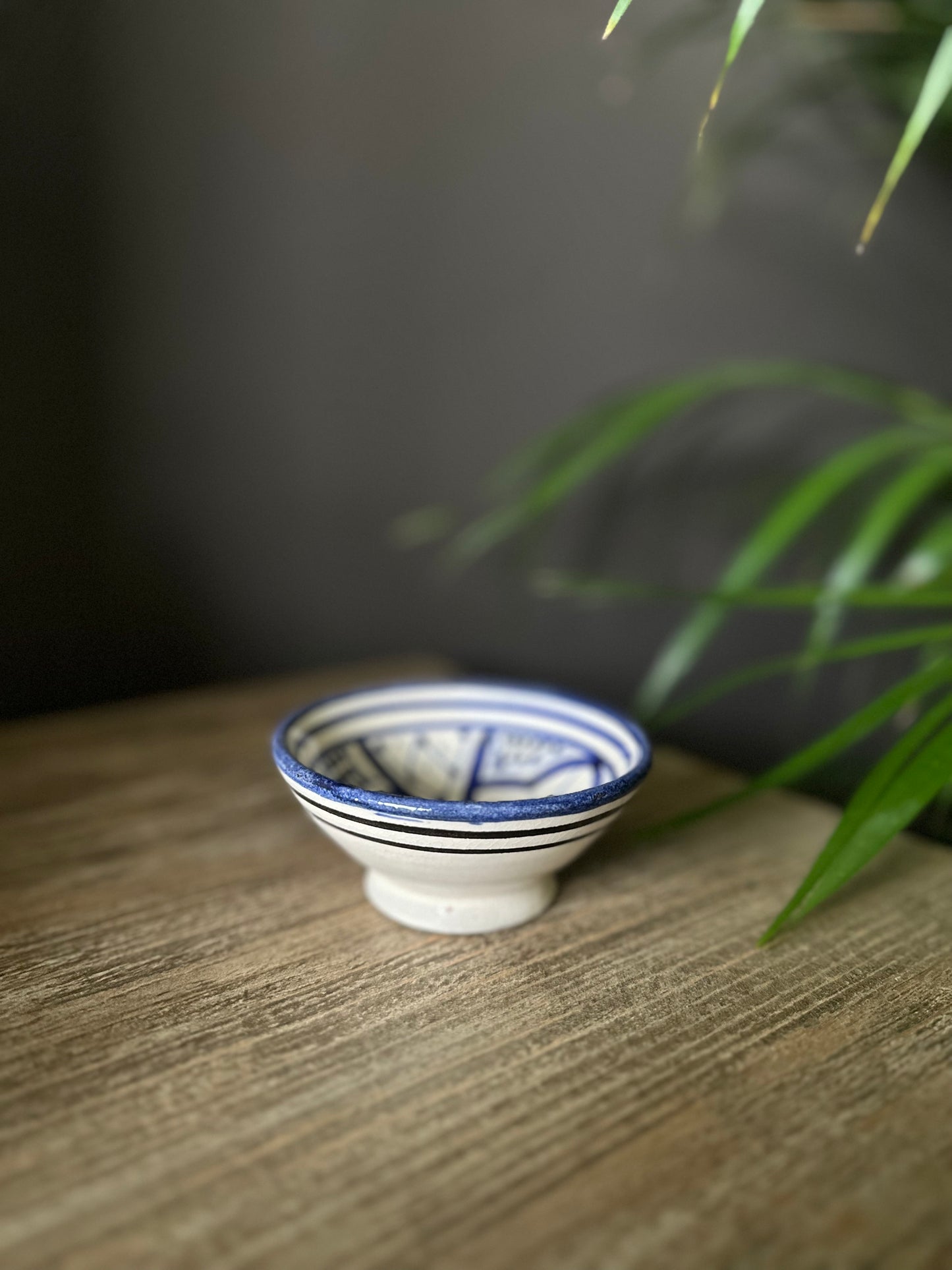 Schaaltje wit/blauw