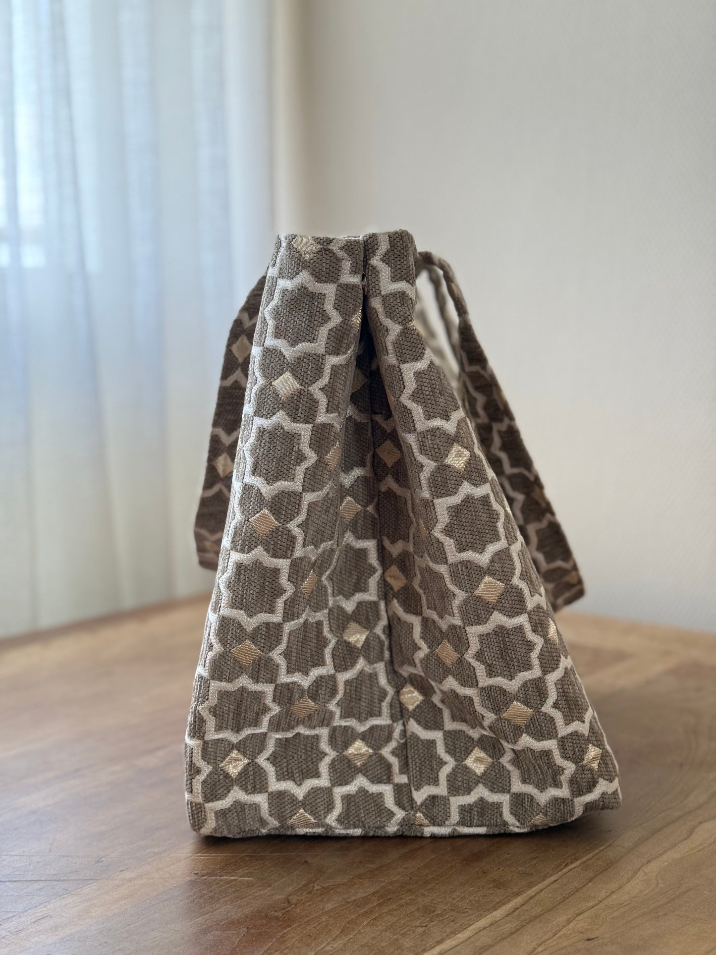 Marrakech mozaïek shopper - L - beige