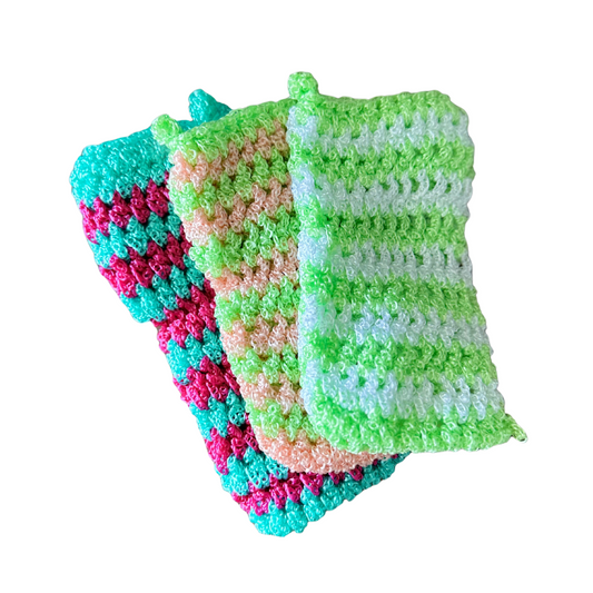 Zachte scrubhandschoen groen