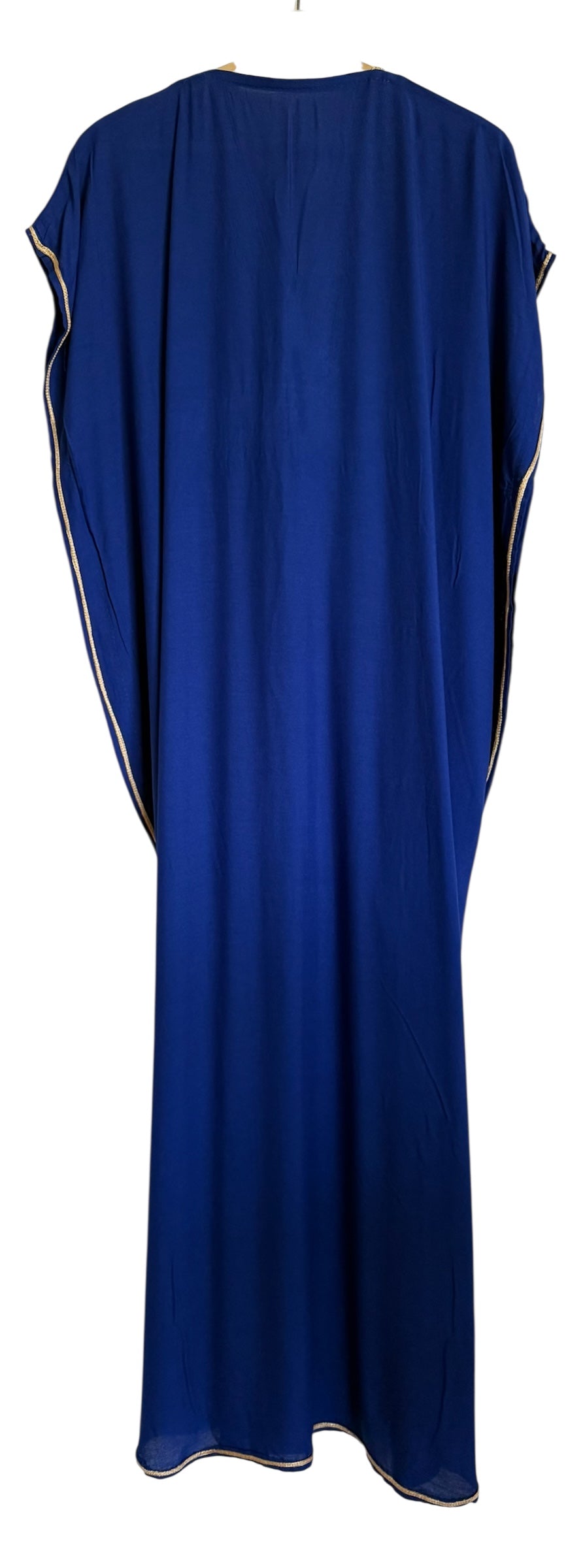 Marokkaanse huisjurk blauw met goud accenten