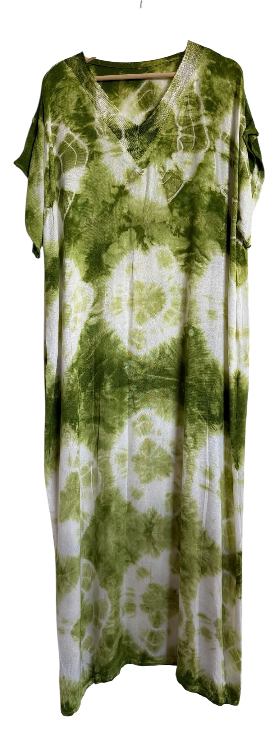 Marokkaanse huisjurk groen met wit