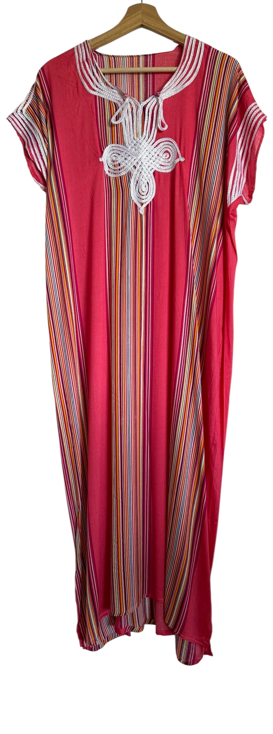 Marokkaanse huisjurk lichtroze gestreept