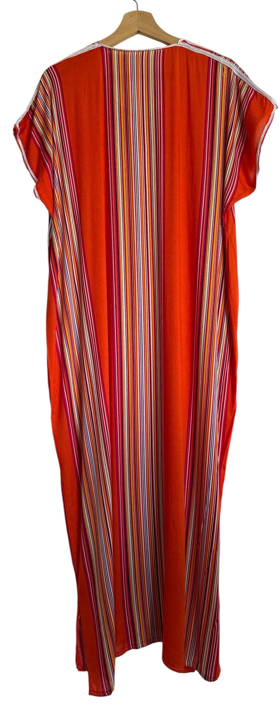 Marokkaanse huisjurk oranje gestreept