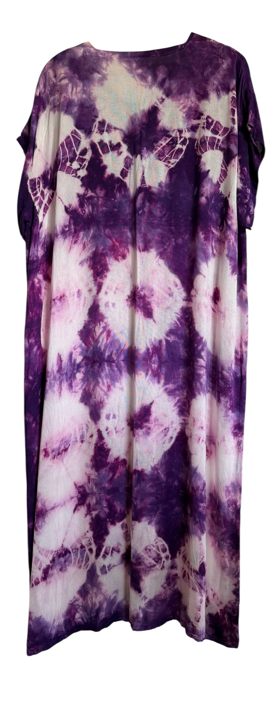 Marokkaanse huisjurk paars met wit