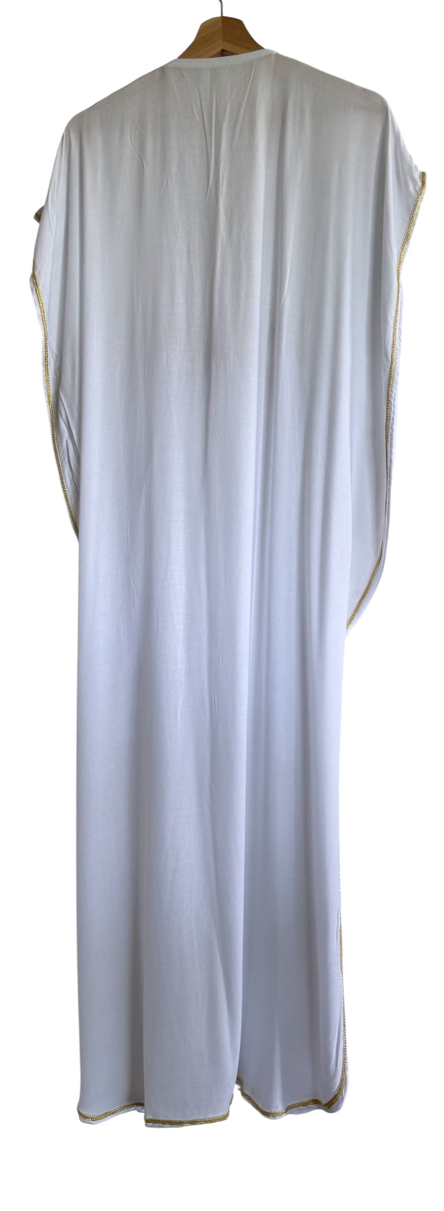 Marokkaanse huisjurk wit met goud accenten