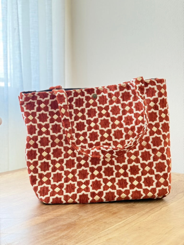 Marokkaanse shopper bruin