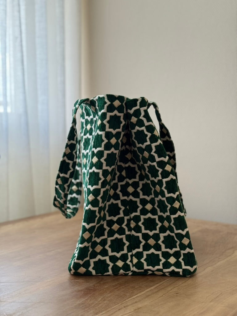 marokkaanse shopper donkergroen