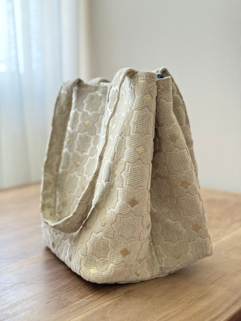 Crème kleur shopper uit Marrakech