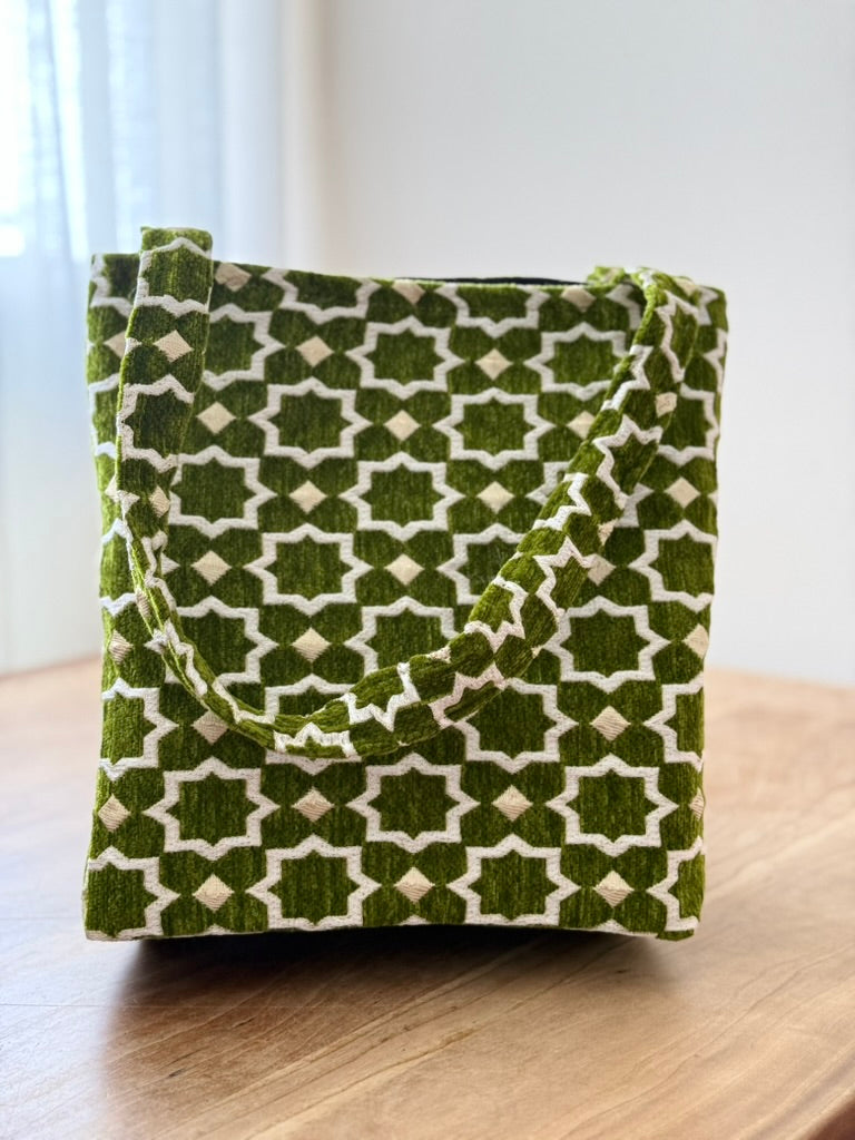 Olijfgroene Marrakech shopper