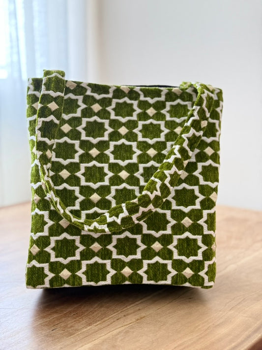 Olijfgroene Marrakech shopper