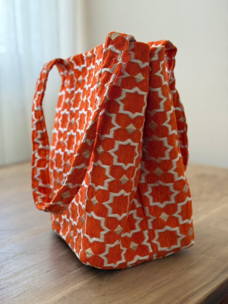 oranje Marokkaanse shopper