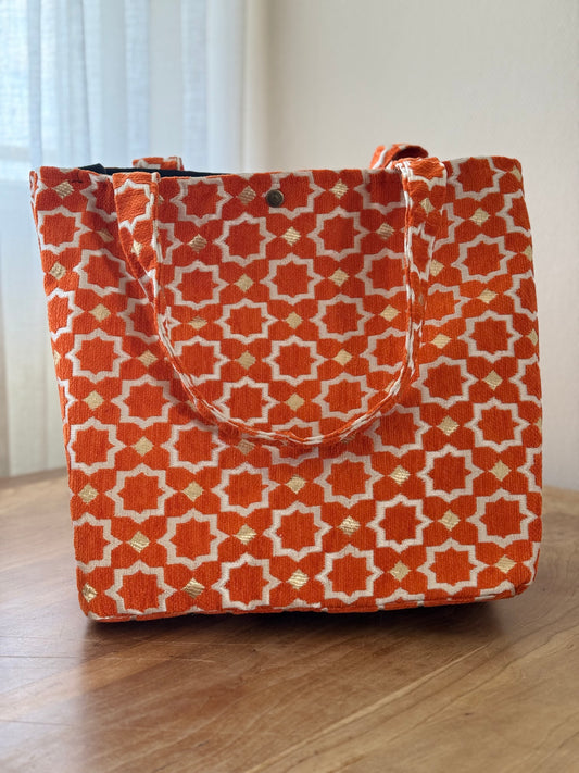 Oranje Marrakech mozaïek shopper