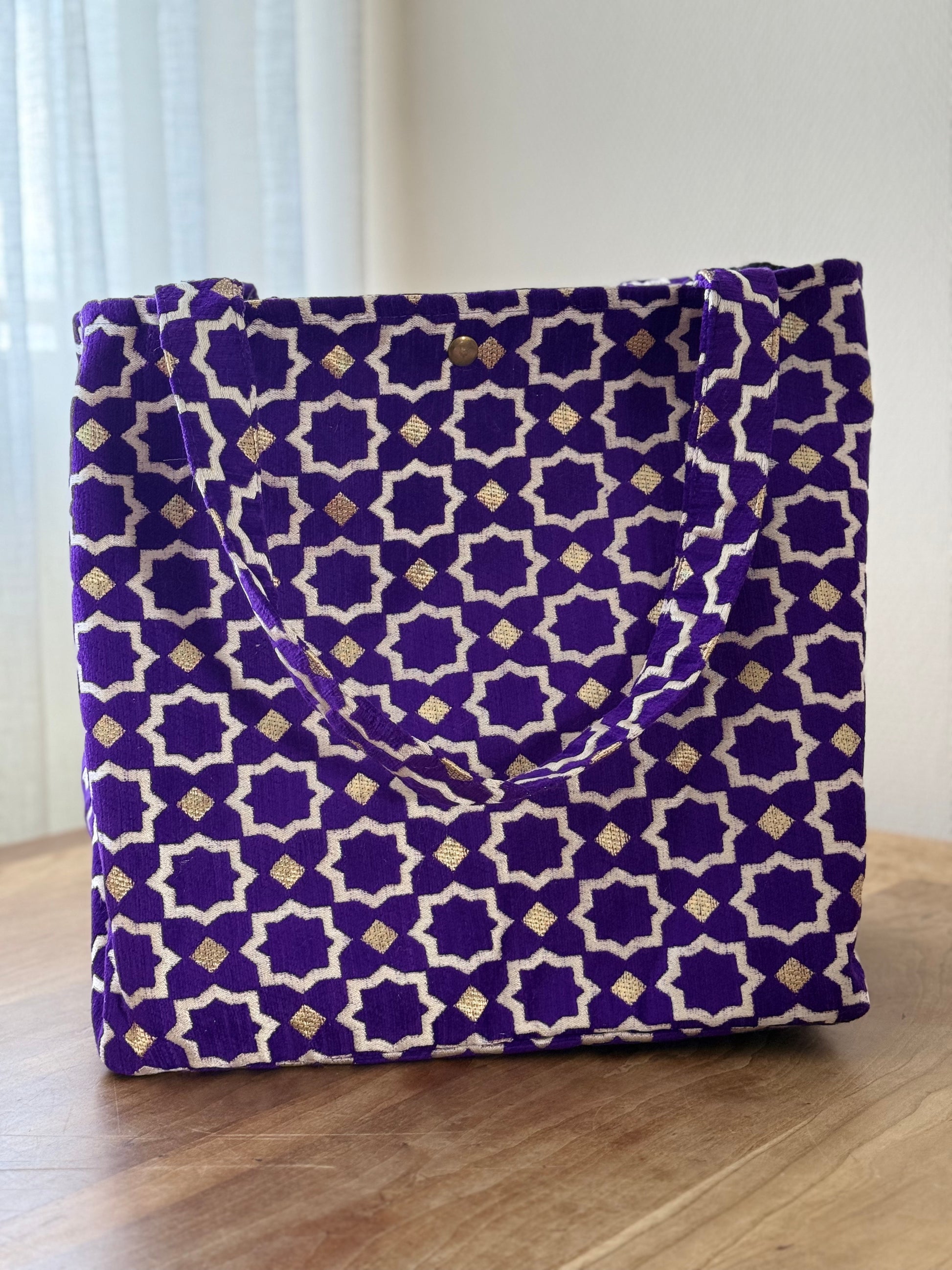 Paarse mozaïek shopper Marrakech