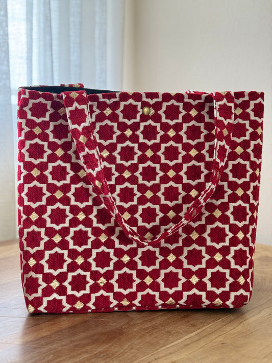 Rode Marrakech mozaïek shopper