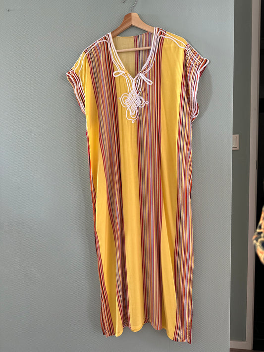 Geel gestreepte jurk - meisjes