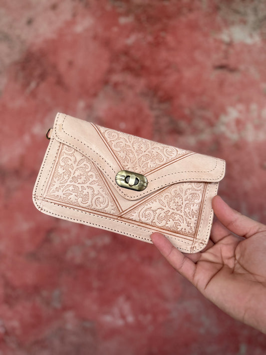 Marokkaanse handgemaakte leren portomonnee