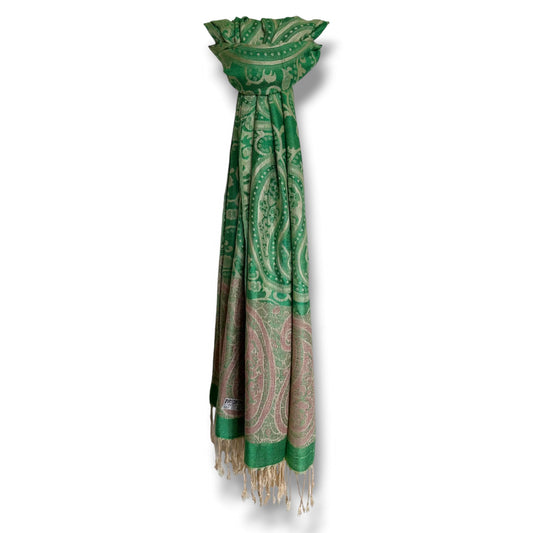 100% pashmina sjaal groen