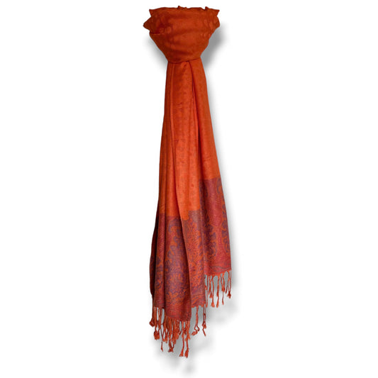 100% pashmina sjaal oranje