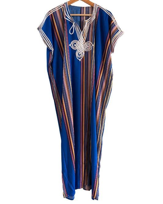 Marokkaanse huisjurk donkerblauw