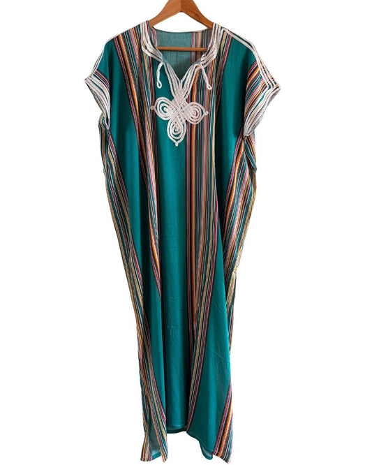 Marokkaanse huisjurk turquoise