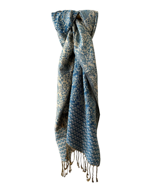 Pashmina sjaal blauw