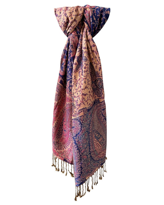 Pashmina sjaal paars-roze