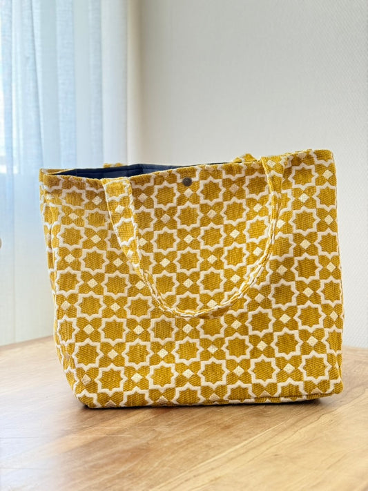 Marrakech mozaïek shopper - L - mosterd