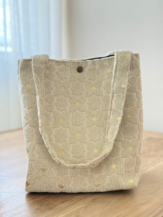 Creme kleur shopper uit Marrakech