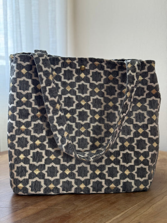 Grijze Marrakech mozaïek shopper 