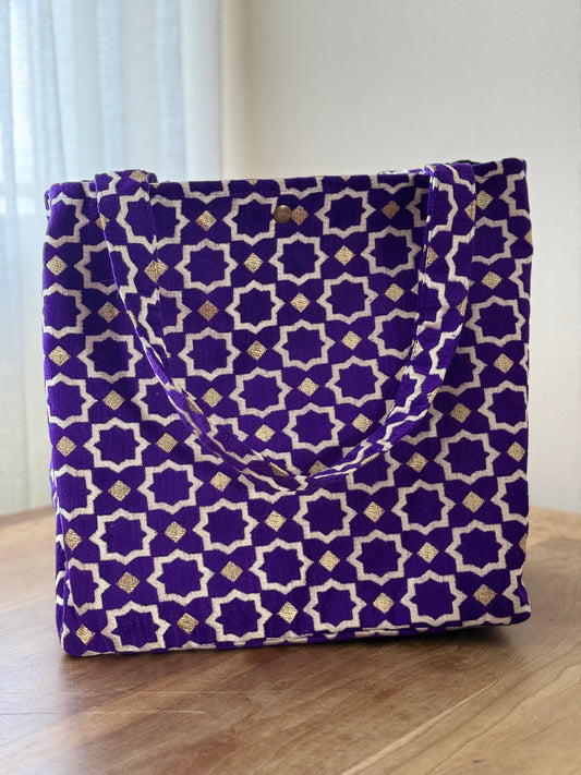 Paarse mozaïek shopper Marrakech